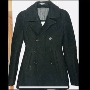 Wilfred free XXS black wool/cotton blend trench coat